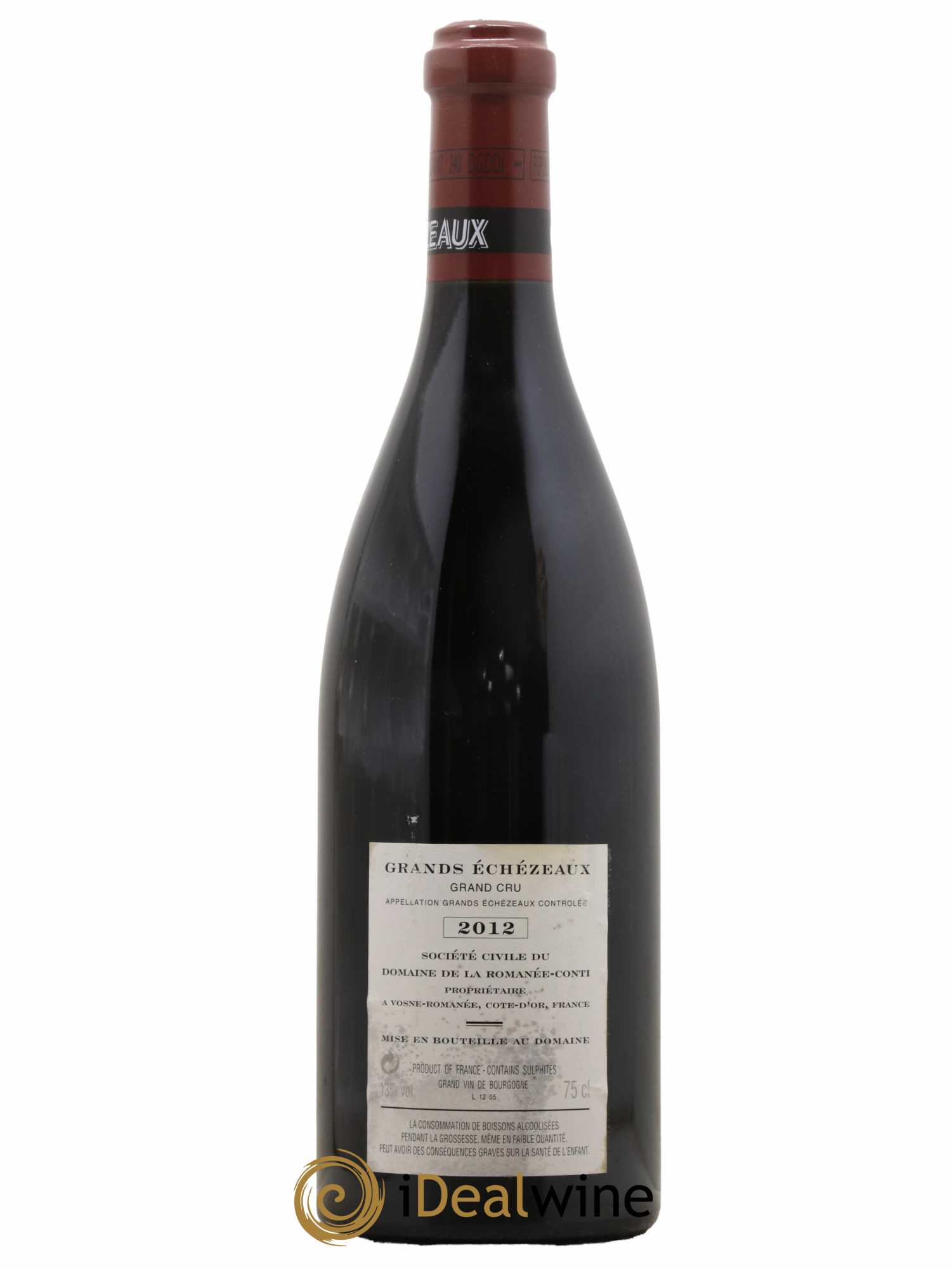 Grands-Echezeaux Grand Cru Domaine de la Romanée-Conti  2012 - Lot de 1 Bouteille