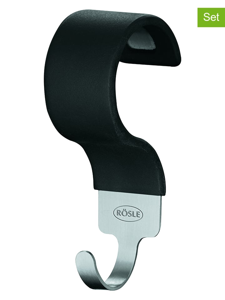 Rösle 5er-Set: Haken in Schwarz - (L)7 cm günstig kaufen onesize