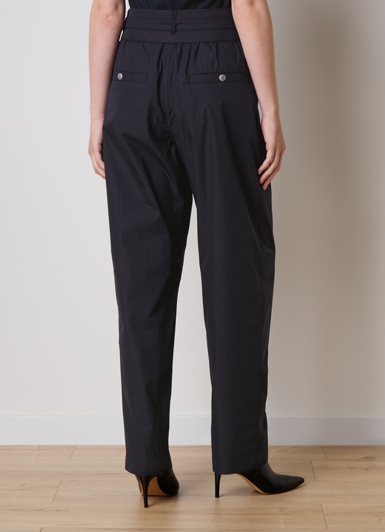 Pantaloni Isabel Marant Celia a vita alta e gamba larga con cintura