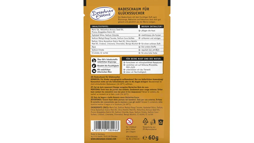 Dresdner Essenz Badeschaum Be happy & bright 60 g