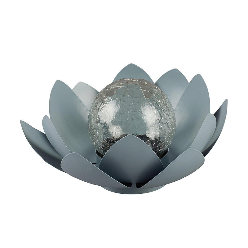 Home Lotusblomst 25x13,5 cm metall solcelle
