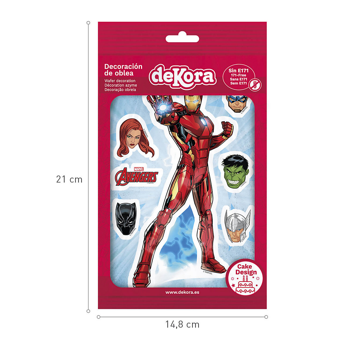 Essbare Tortendeko Avengers mit großem Iron Man