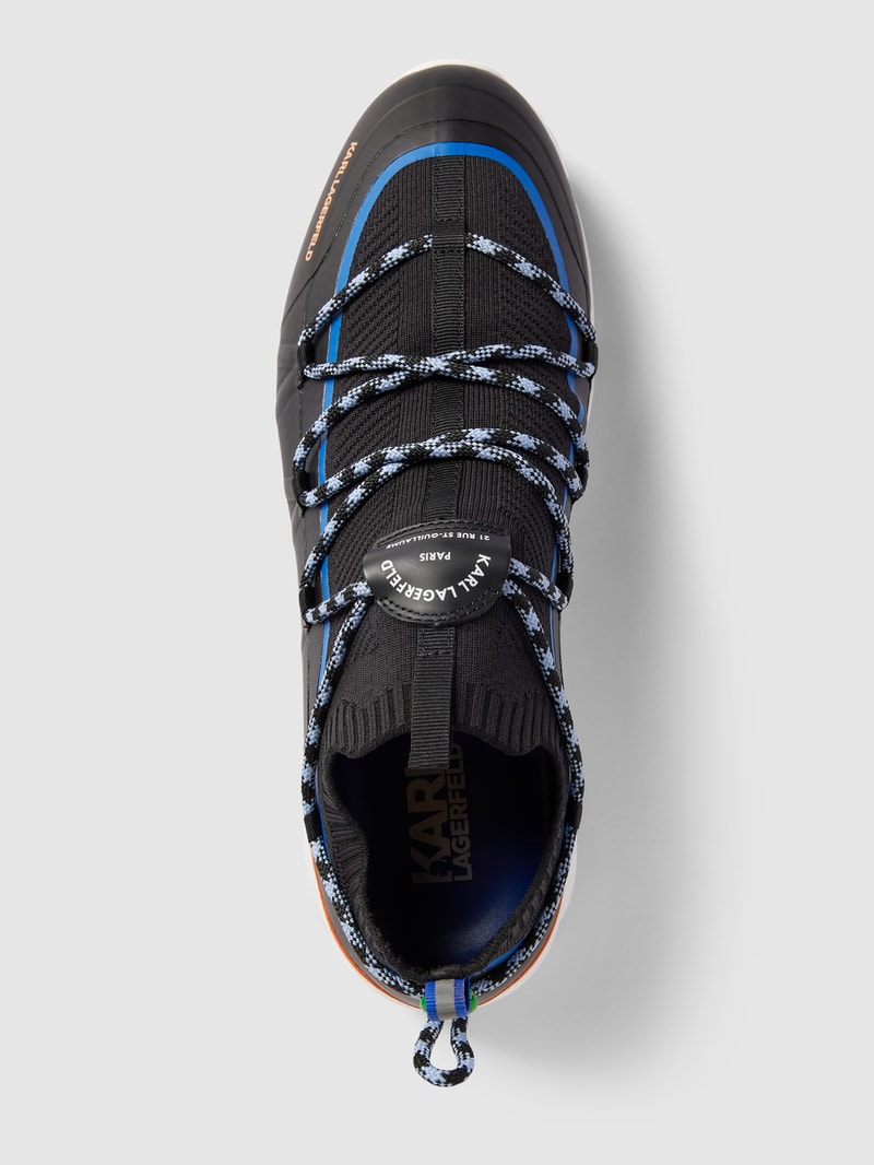 Sock-Sneaker mit Label-Print Modell 'LOW VERGER' in schwarz