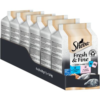 Sparpaket Sheba Fresh & Fine Frischebeutel 72 x 50 g
