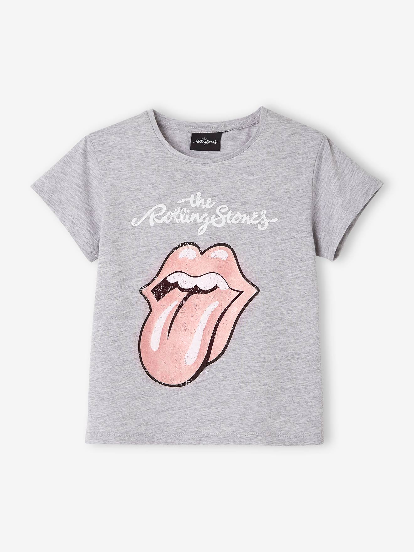 T-shirt fille manches courtes The Rolling Stones® gris moyen chine