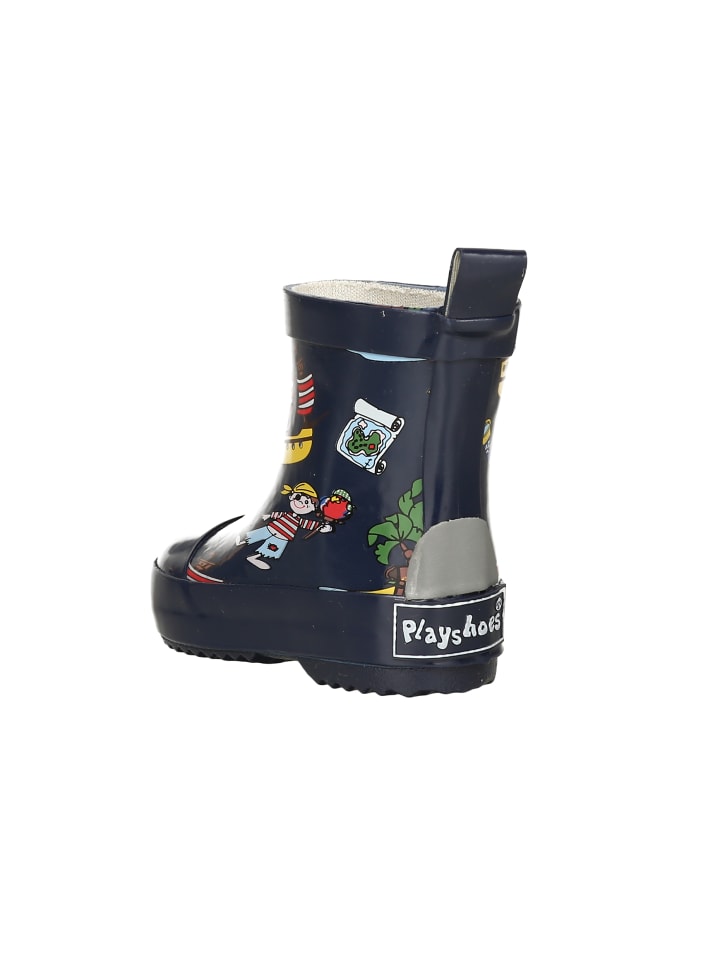 Playshoes Gummistiefel Halbschaft Pirateninsel in Marine günstig kaufen