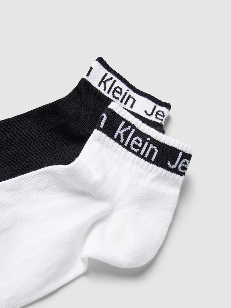 Socken mit Logo-Stitching Modell 'QUARTER' in weiss