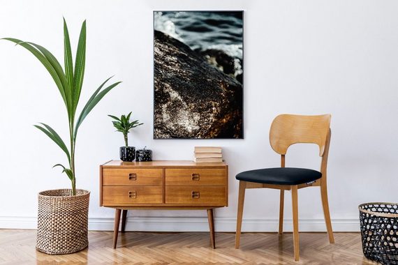 Konsimo Holzstuhl LYCO Küchenstühl Esstischstühl Wohnzimmerstühl Esszimmer Stühl Eiche (Esszimmerstühl, 2 St), Velours-Sitz, Gestell aus Massivholz
