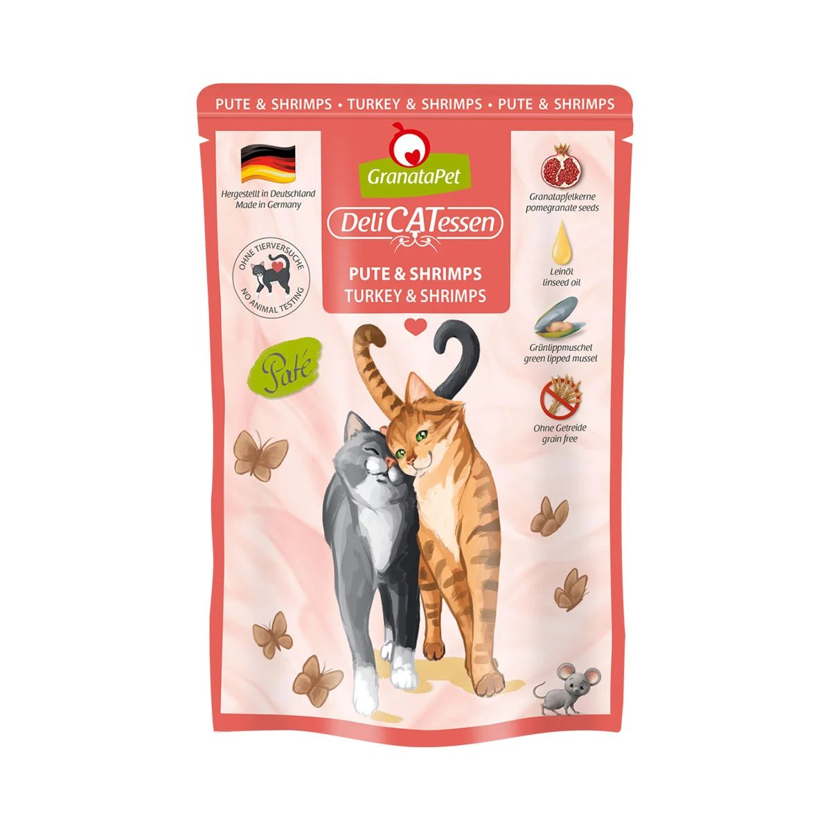 GranataPet Katze - Delicatessen Pouch Pute & Shrimps