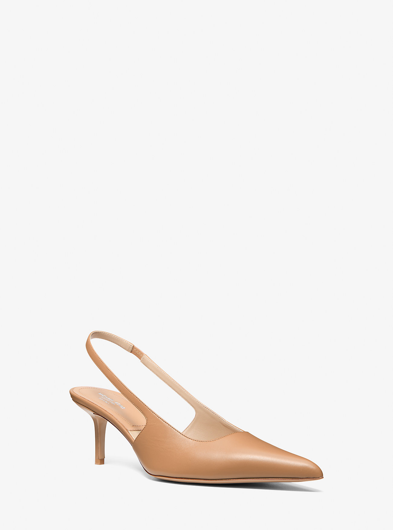 Emma Slingback-pumps i skinn - SUNTAN