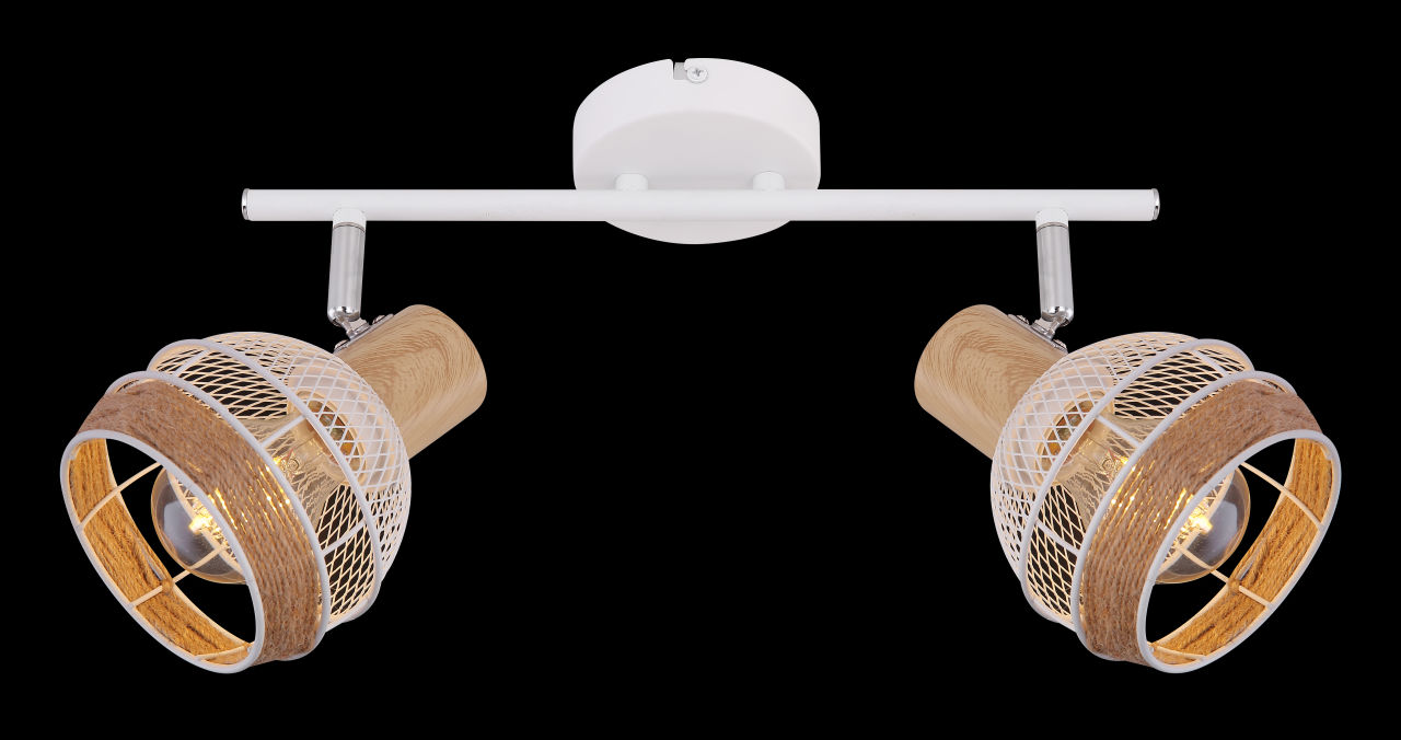 Globo Lighting - WIDY - Strahler Metall weiß, 2x E27