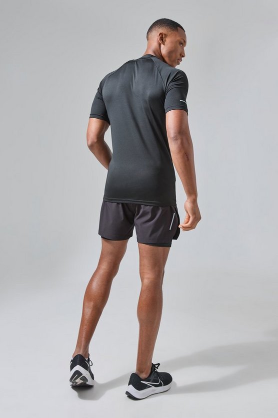 Man Active 2-in-1 Shorts mit extremem Schlitz
