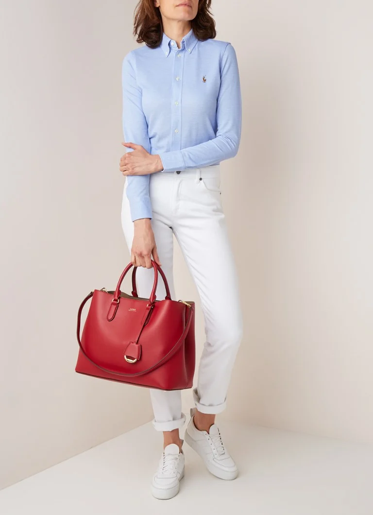 Βαμβακερή πικέ μπλούζα Ralph Lauren Heidi Oxford