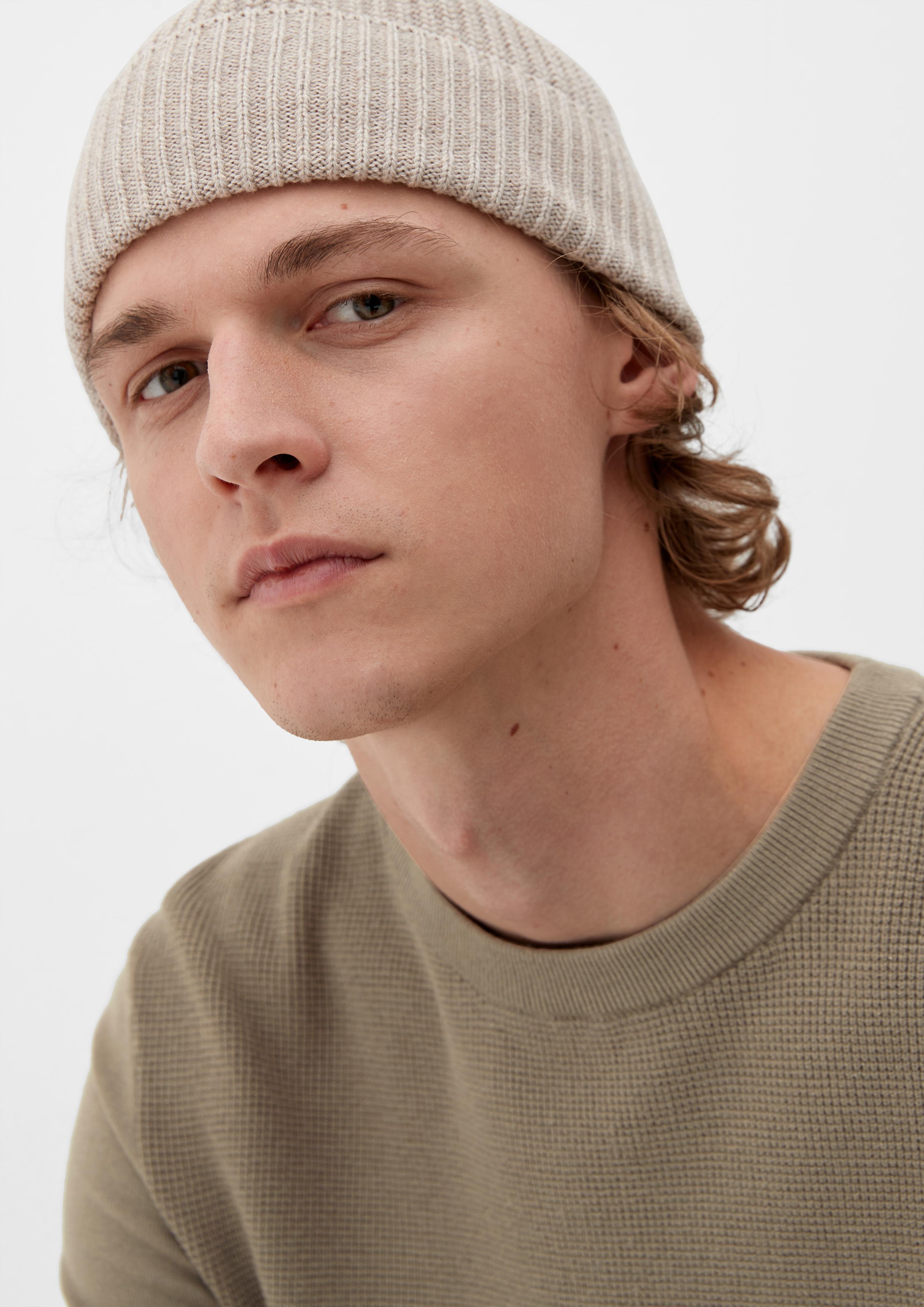 Feinstrickpullover mit Rippblenden  2124149-8437