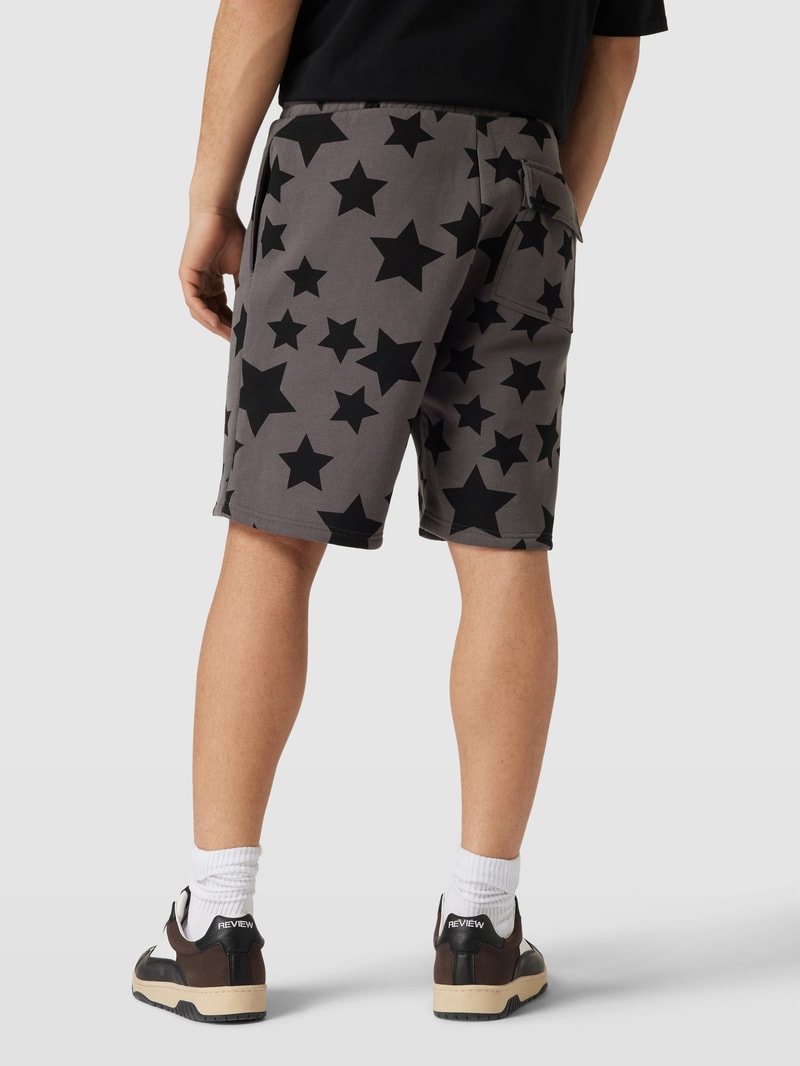 Sweatshorts mit elastischem Bund in dunkelgrau