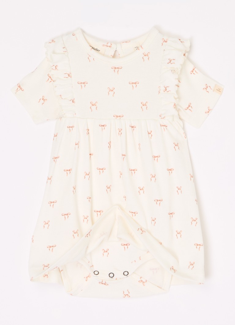 Rochie tunică cu nervuri Lil' Atelier NBFGavo, confecționată dintr-un amestec de bumbac organic
