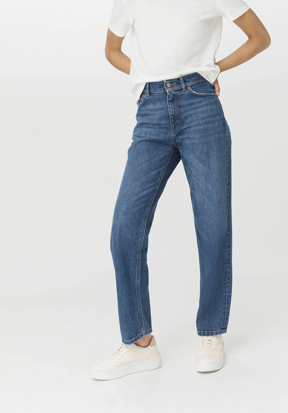 Coreva™ Jeans BEA High Rise Straight Cropped aus Bio-Denim