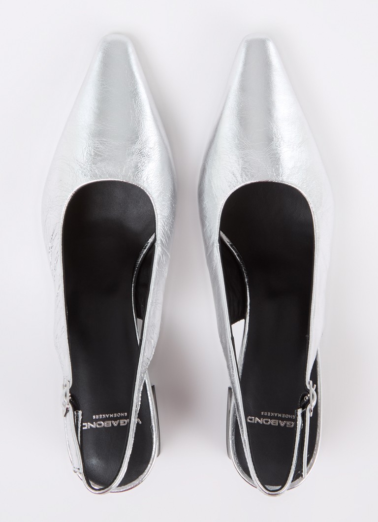Pantofi cu toc Altea din piele de la Vagabond Shoemakers, cu finisaj metalic.