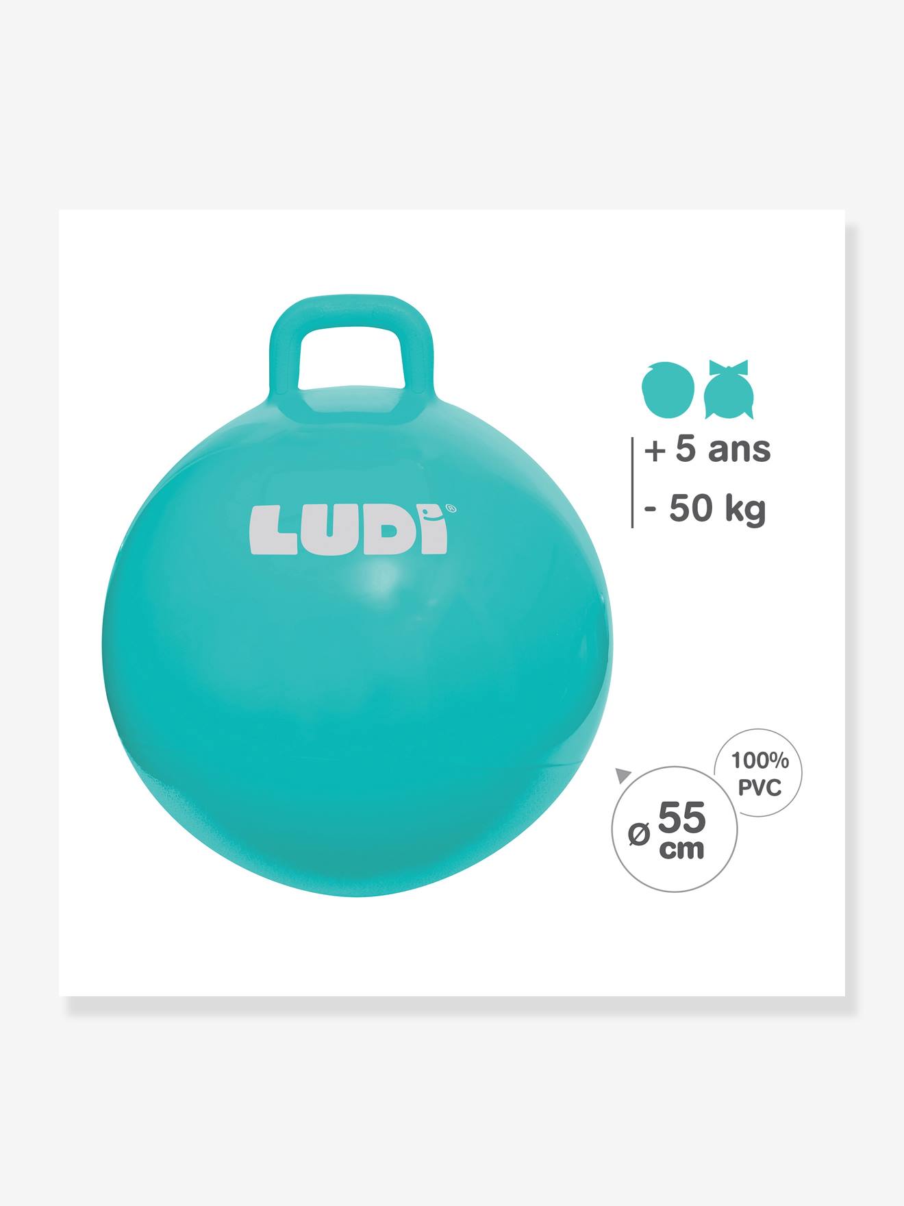 Ballon sauteur XXL bleu