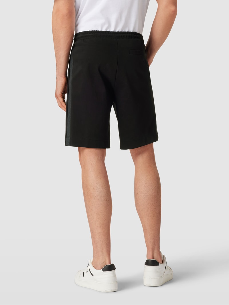 Shorts mit Label-Detail Modell 'Headlo' in schwarz
