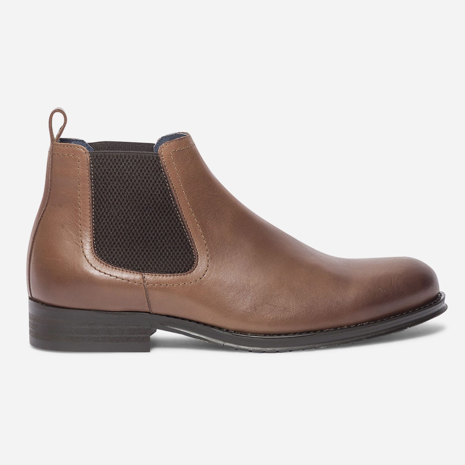 Chelsea boots camel en cuir