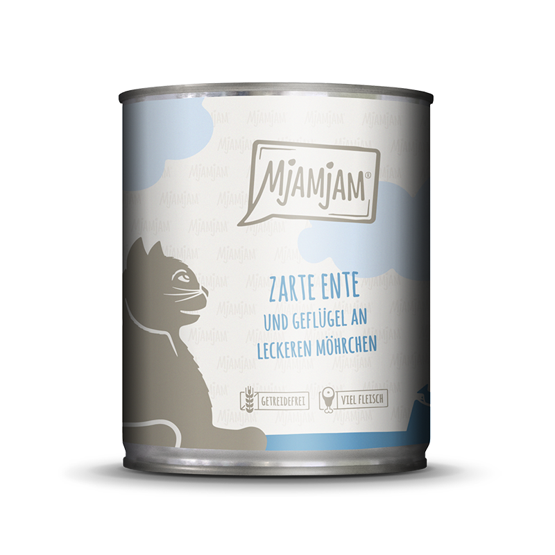 MjAMjAM Nassfutter MjAMjAM 6x800g Ente & Geflügel an Möhrchen
