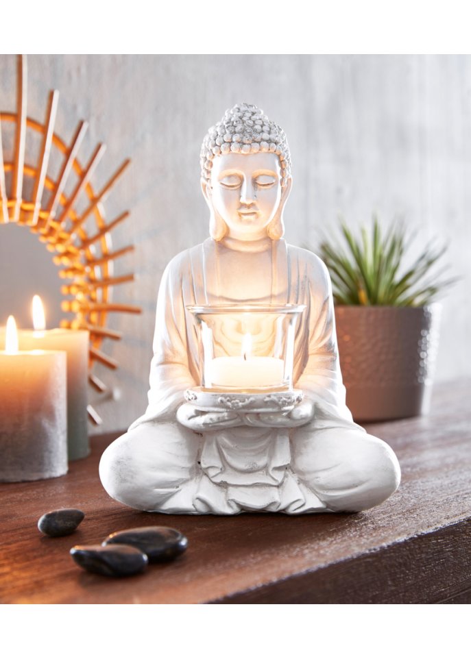 Teelichthalter in Buddha-Form