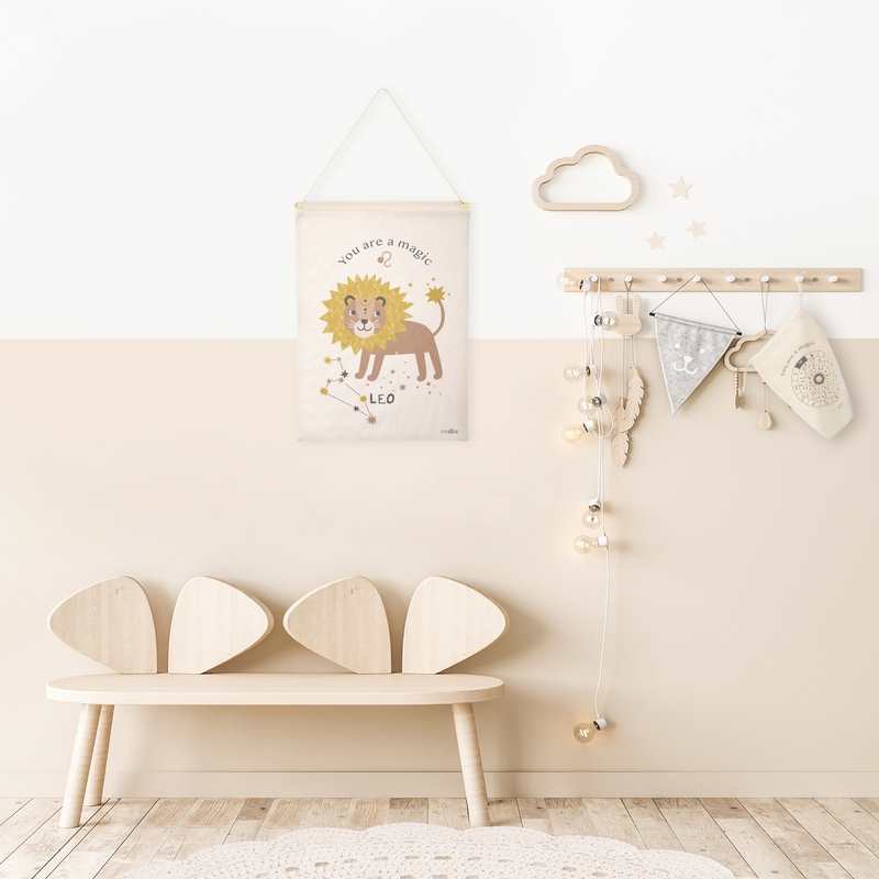 Déco murale zodiaque signe lion LITTLE LEO