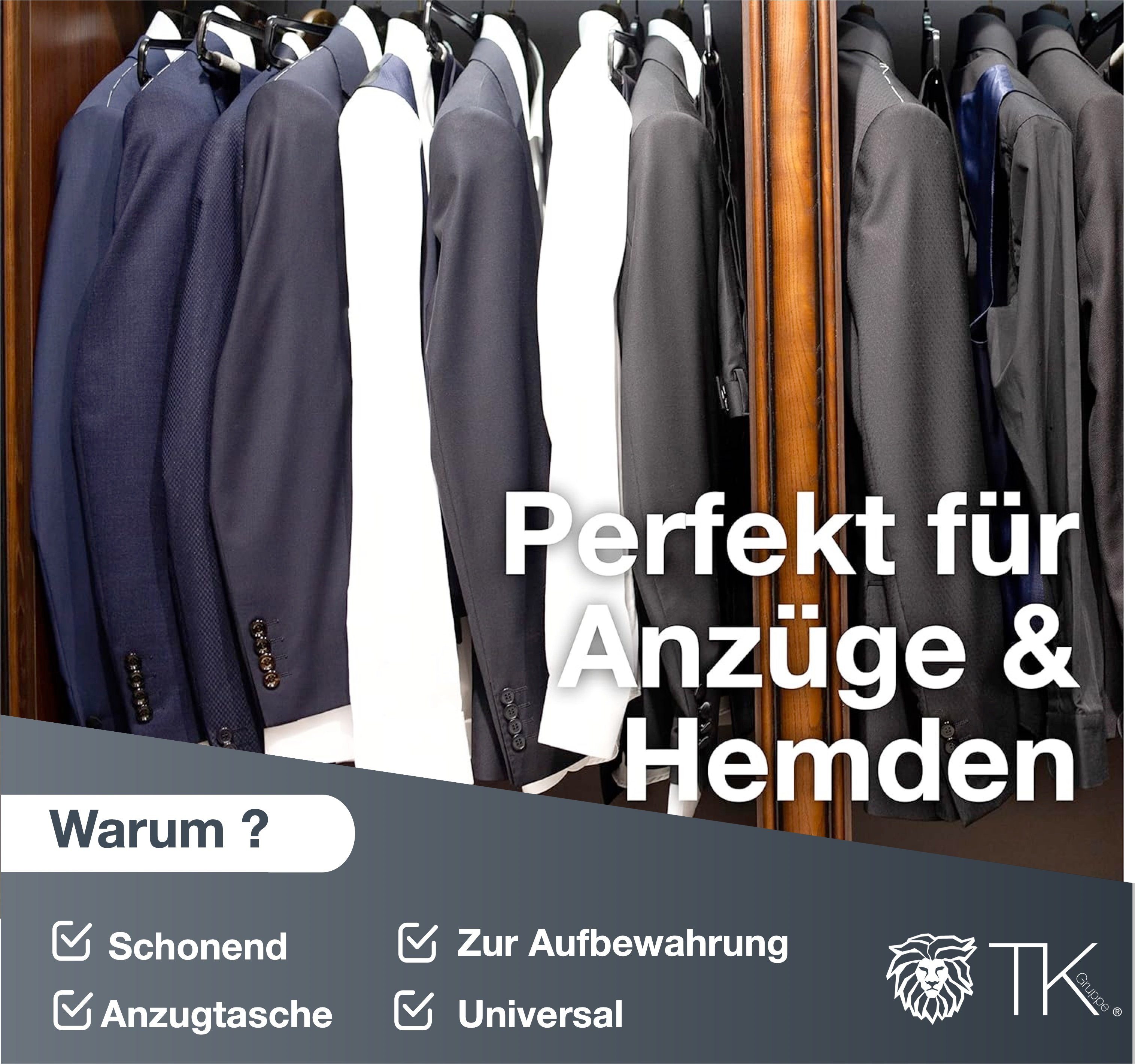 TK Gruppe Kleiderschutzhülle Kleidersack Set - 2x Kleiderhüllen inkl. 1x Wäschesack (3 St)