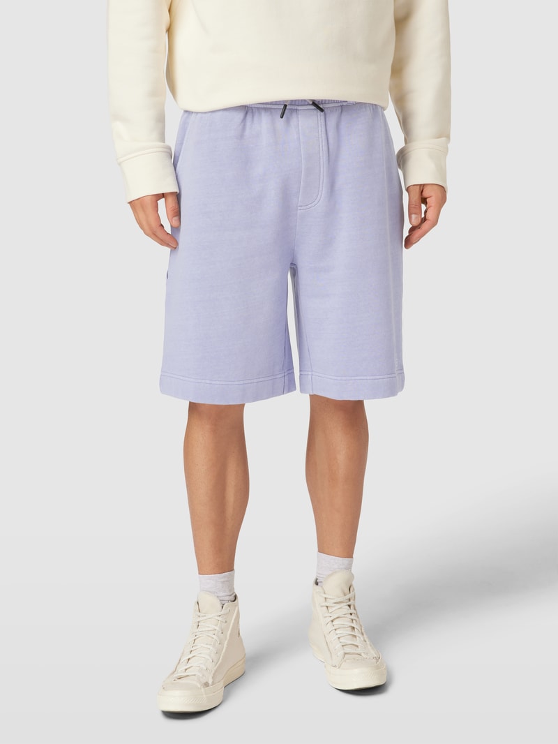 Shorts mit Label-Stitching Modell 'Neon' in lila