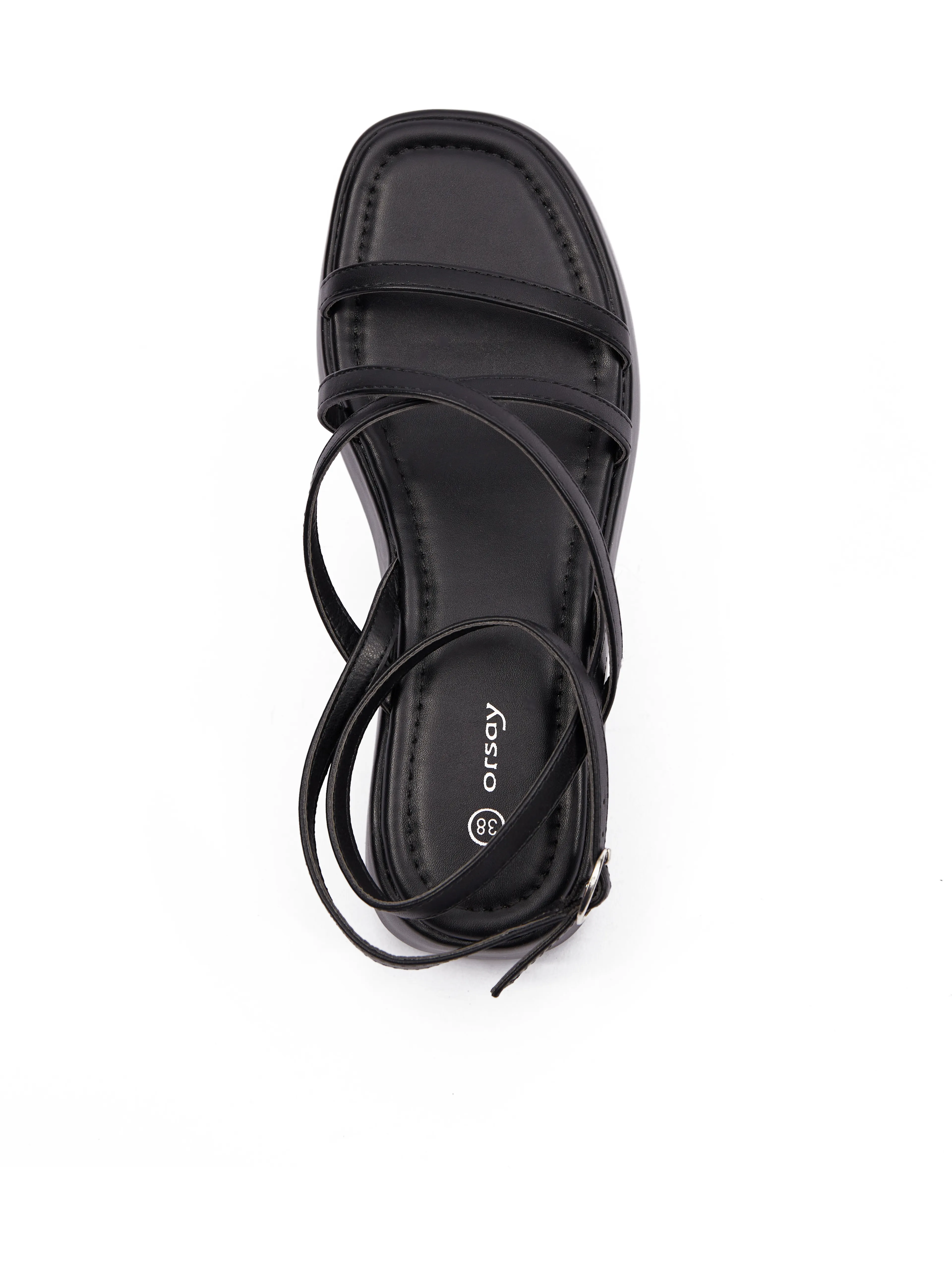 Schwarze Damen Sandalen mit Plateau ORSAY