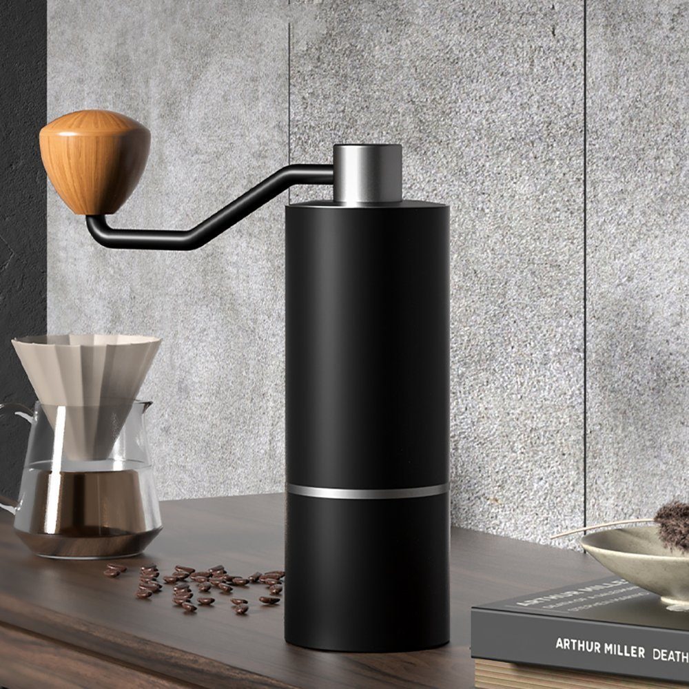 KREATE Kaffeemühle Kaffeemühle, Manuelle Kaffeemühle, Weltraumaluminium Keramikwerk, Handkurbel-Kaffeebohnenmühle, 20,00 g Bohnenbehälter, Tragbare leichte Luxusmaschine Küchenzubehör Werkzeuge