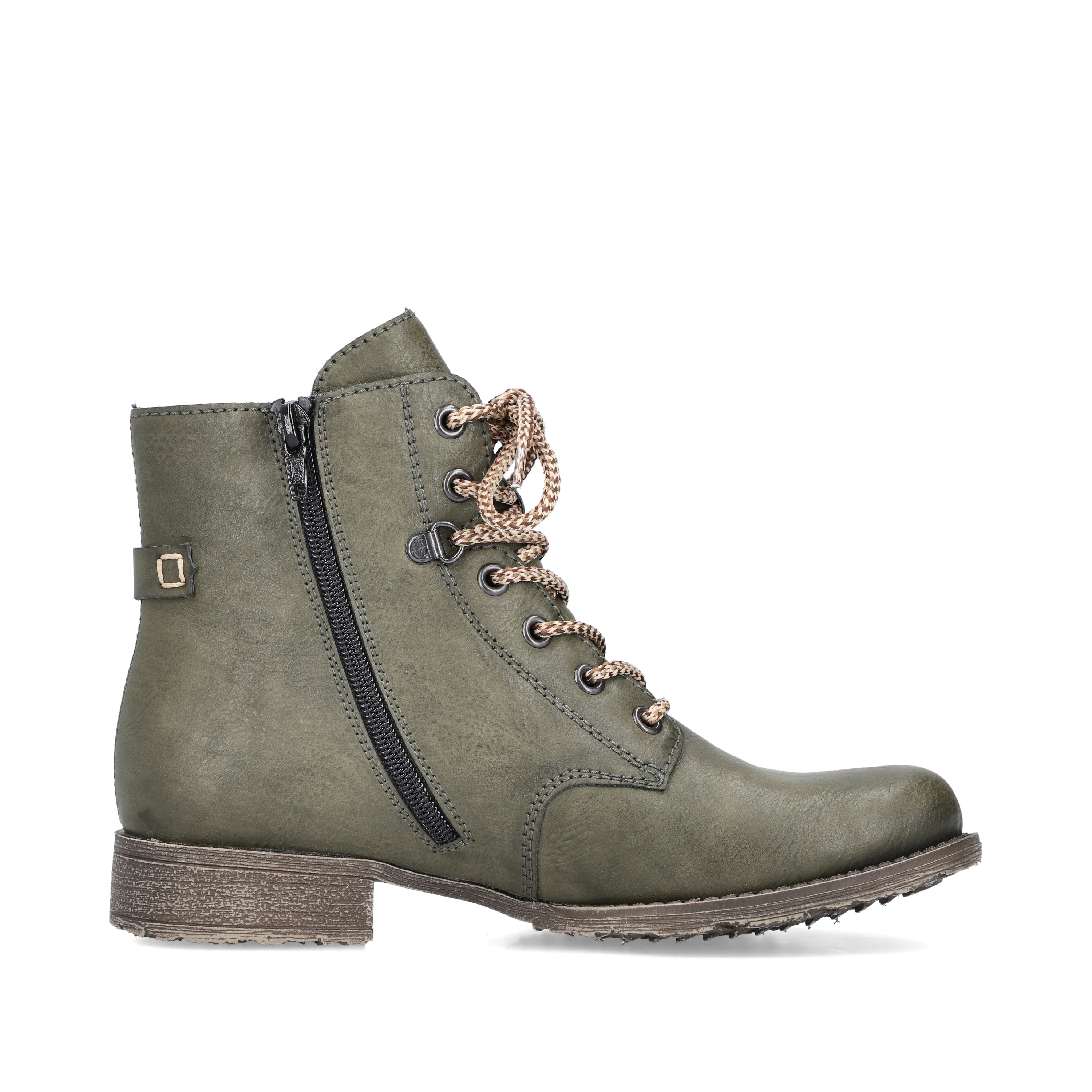 Rieker Damen Schnürstiefel olivgrün