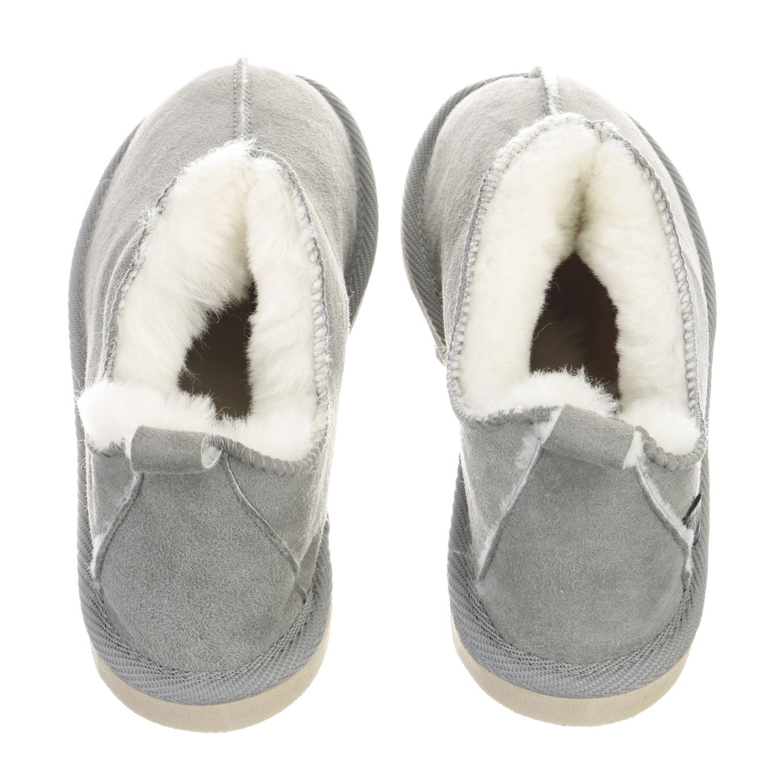 Hollert Hausschuh Herren Hüttenschuhe Prinz Fellschuhe Echtleder Merino Schaffell warm & atmungsaktiv