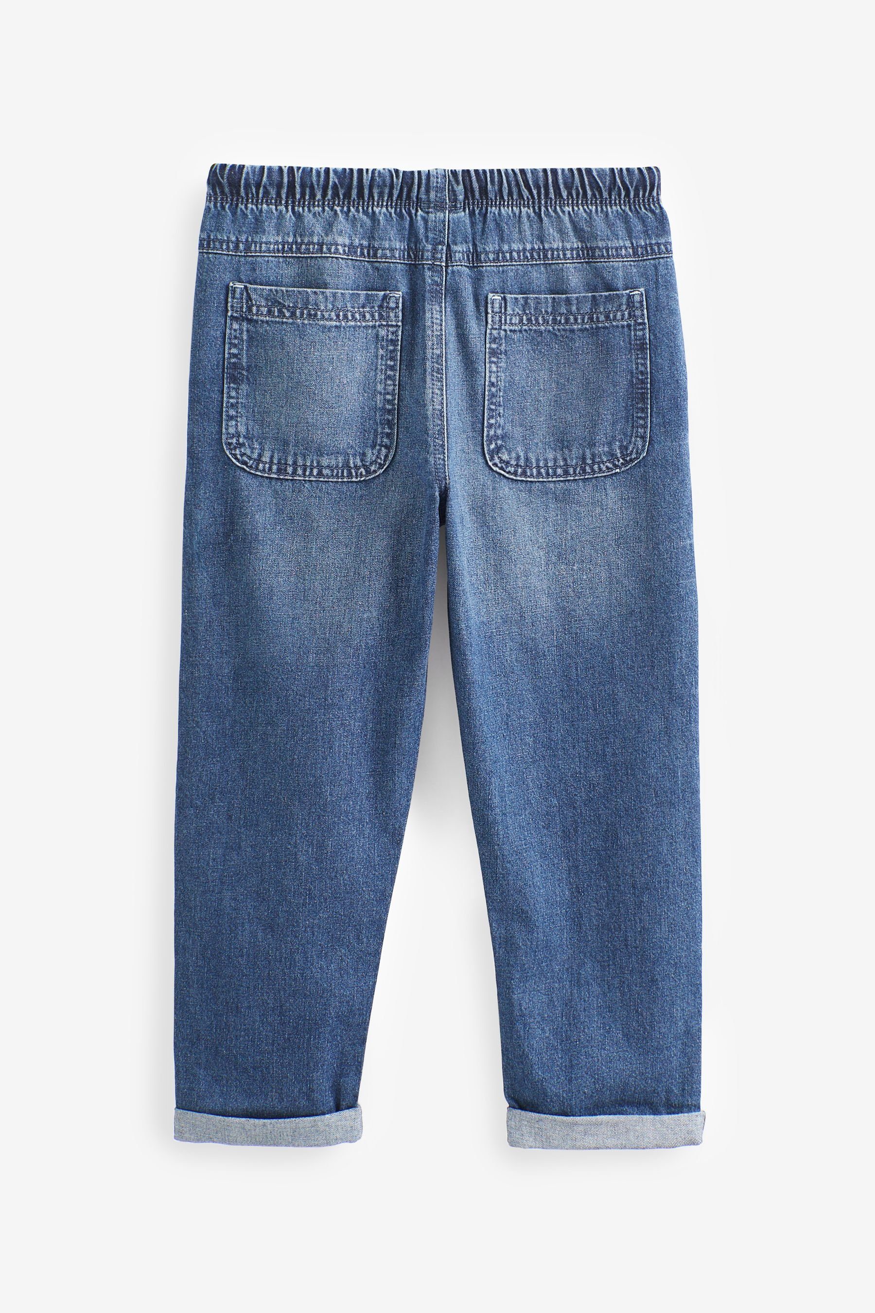 Next Schlupfjeans Schlupfjeans mit Zug-Motiv (1-tlg)