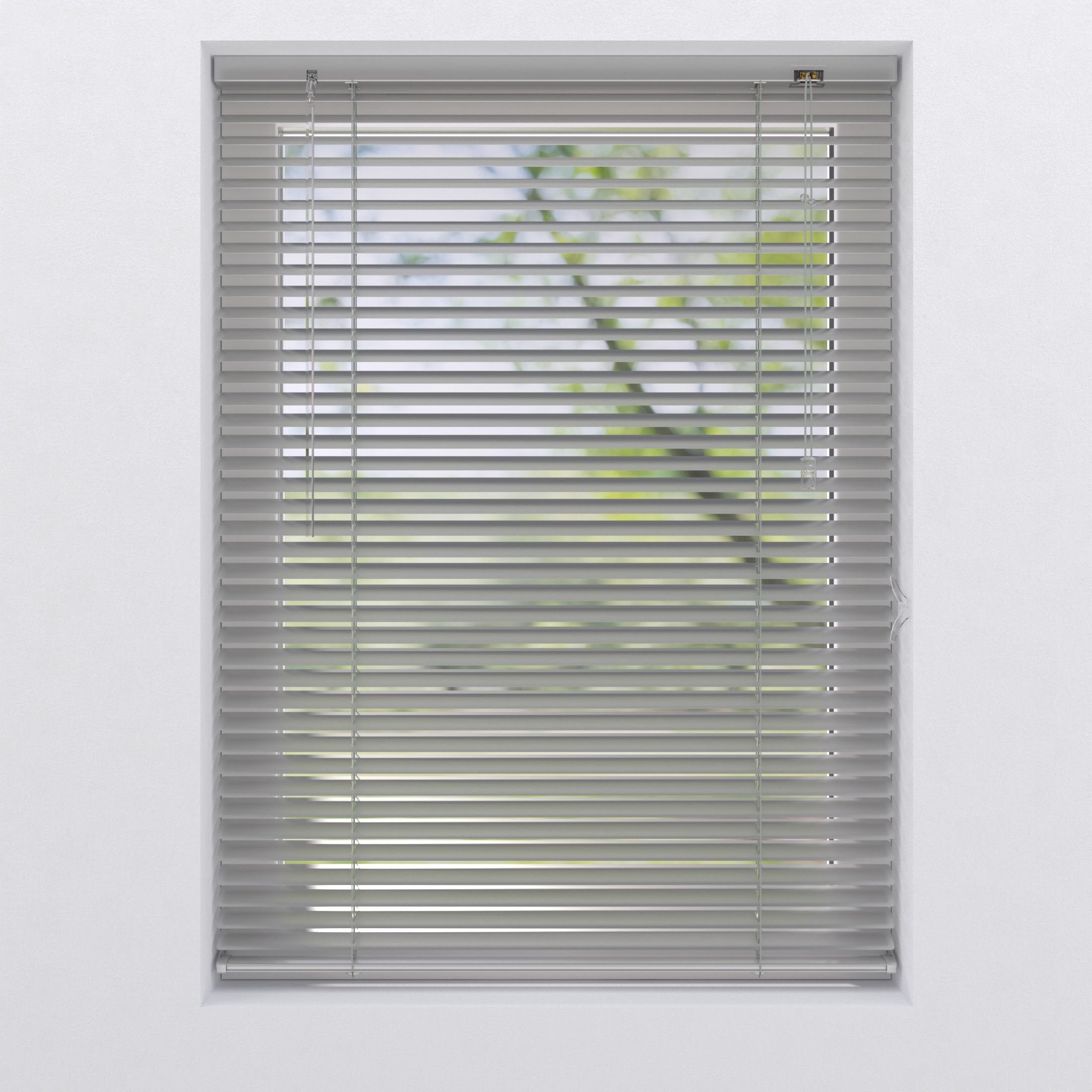 Jalousie Aluminium 40x130, Lichtdurchlässig, Silber, Cocoon, freihängend, Feuchtigkeitsbeständig