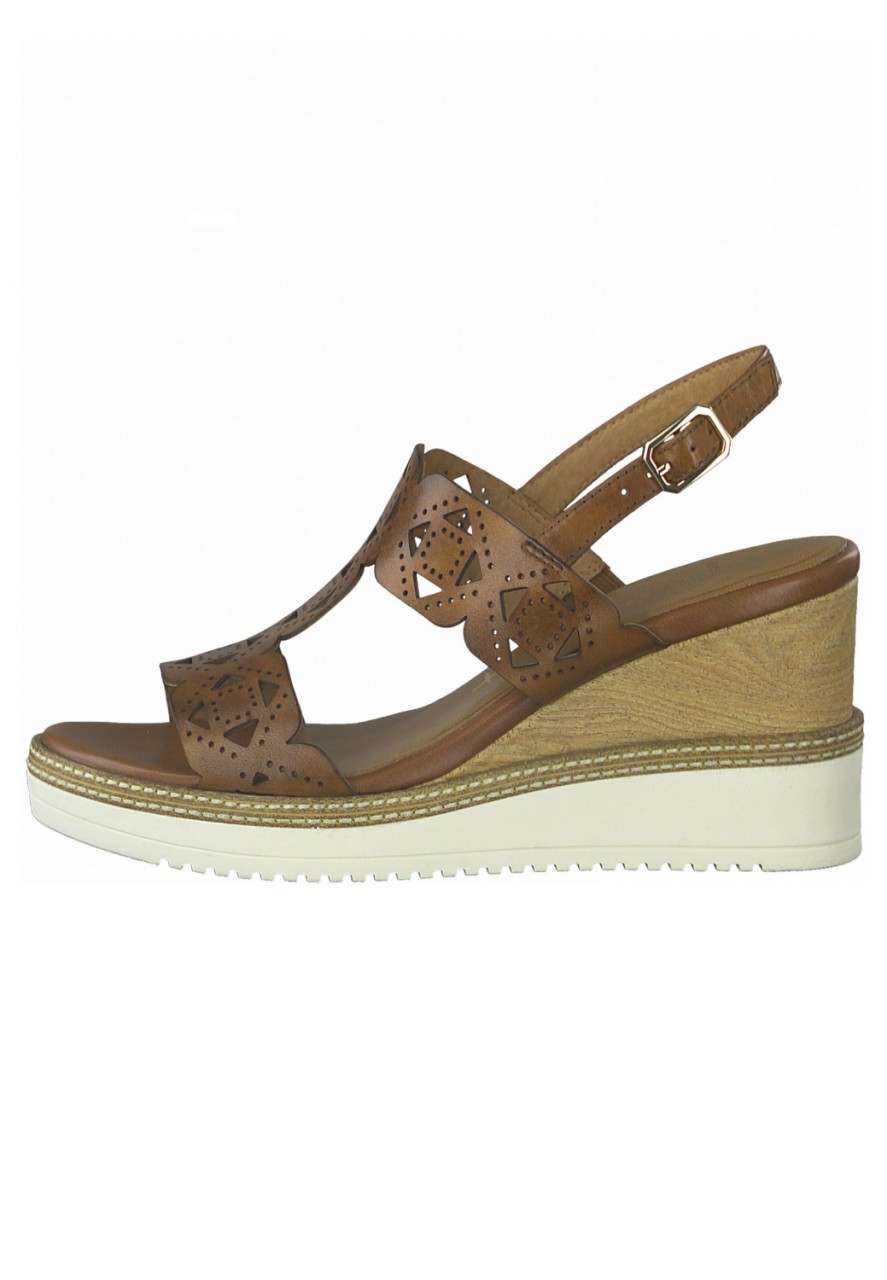 TAMARIS Komfort Sandalen braun