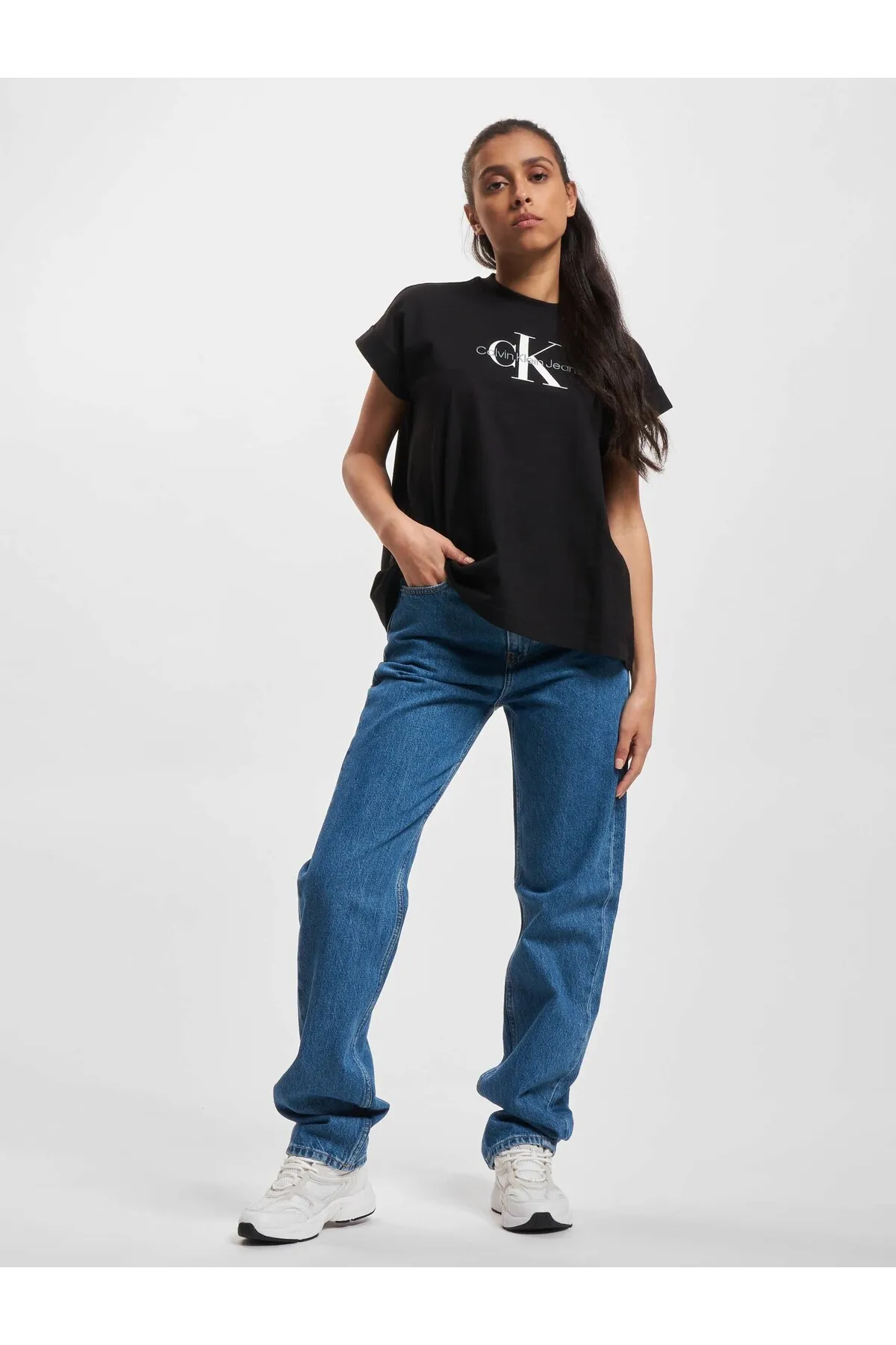 Calvin Klein  Damen Calvin Klein Jeans Archival Monologo Entspanntes T-Shirt