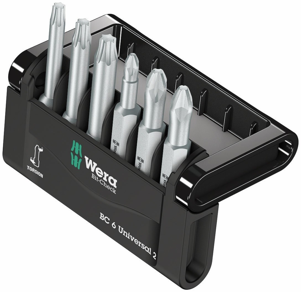 Wera 05056473001 Bit-Check 6 Universal 2-bitssæt, 6 dele