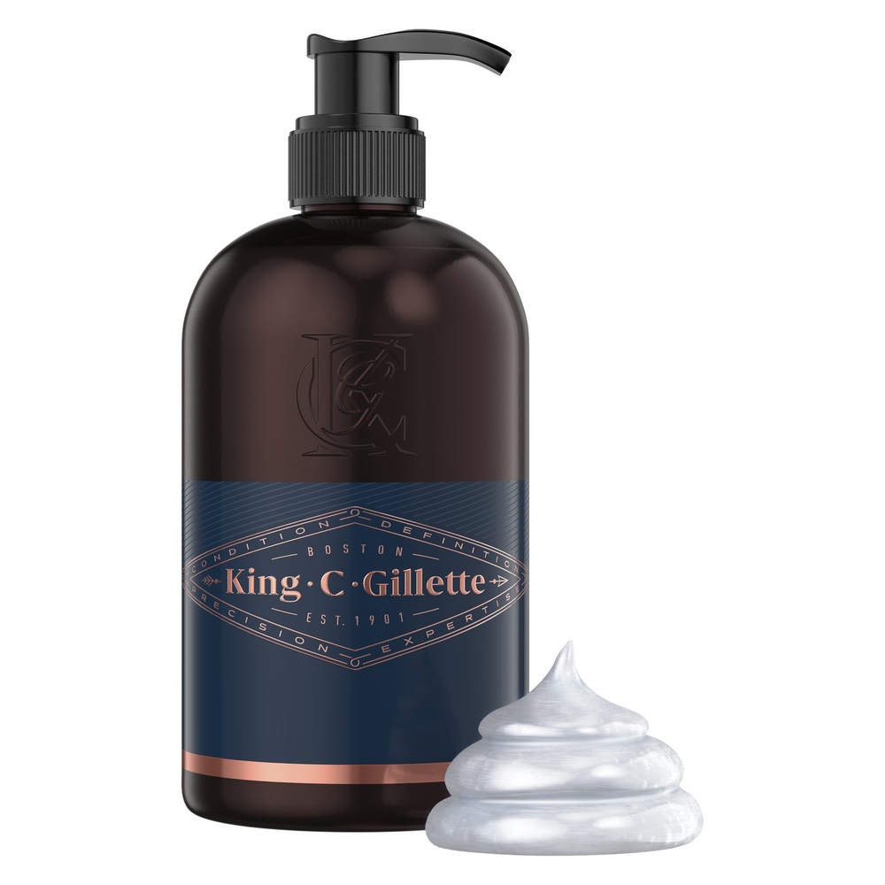 gillette Gillette King C. Nettoyant Pour La Barbe Et Le Visage, 350 ml Soin