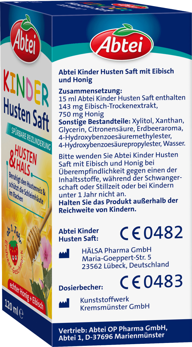 Kinder Hustensaft Honig Eibisch, 120 ml
