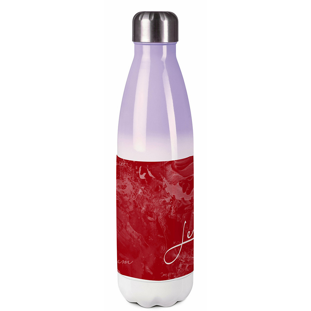 Edelstahl Kinder Thermoflasche / Trinkflasche bunt Traum Farbe rot Spülmaschinenfest, Auslaufsicher, Bruchfest, Doppelwandig, Für Heißgetränke geeignet, Mit Deckel, Isoliert