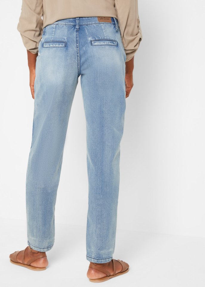 Soft-Stretch-Jeans im Chinostil, verkürzt