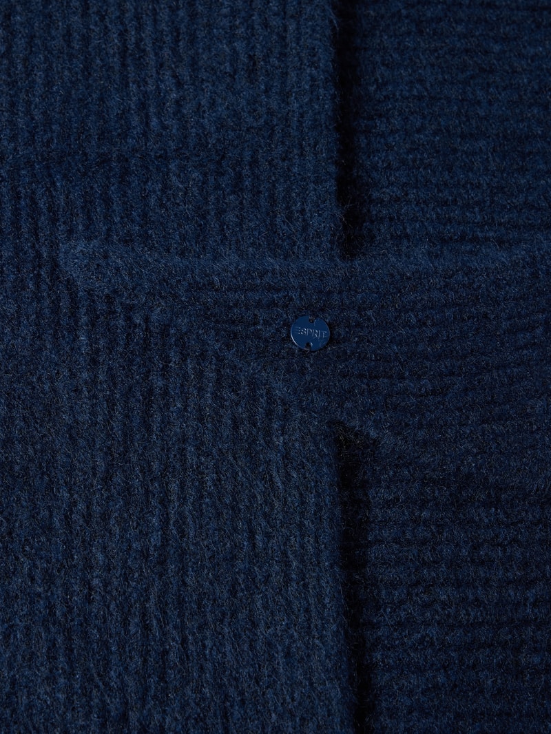 Schal mit Strukturmuster Modell 'RIBTRIA' in marineblau