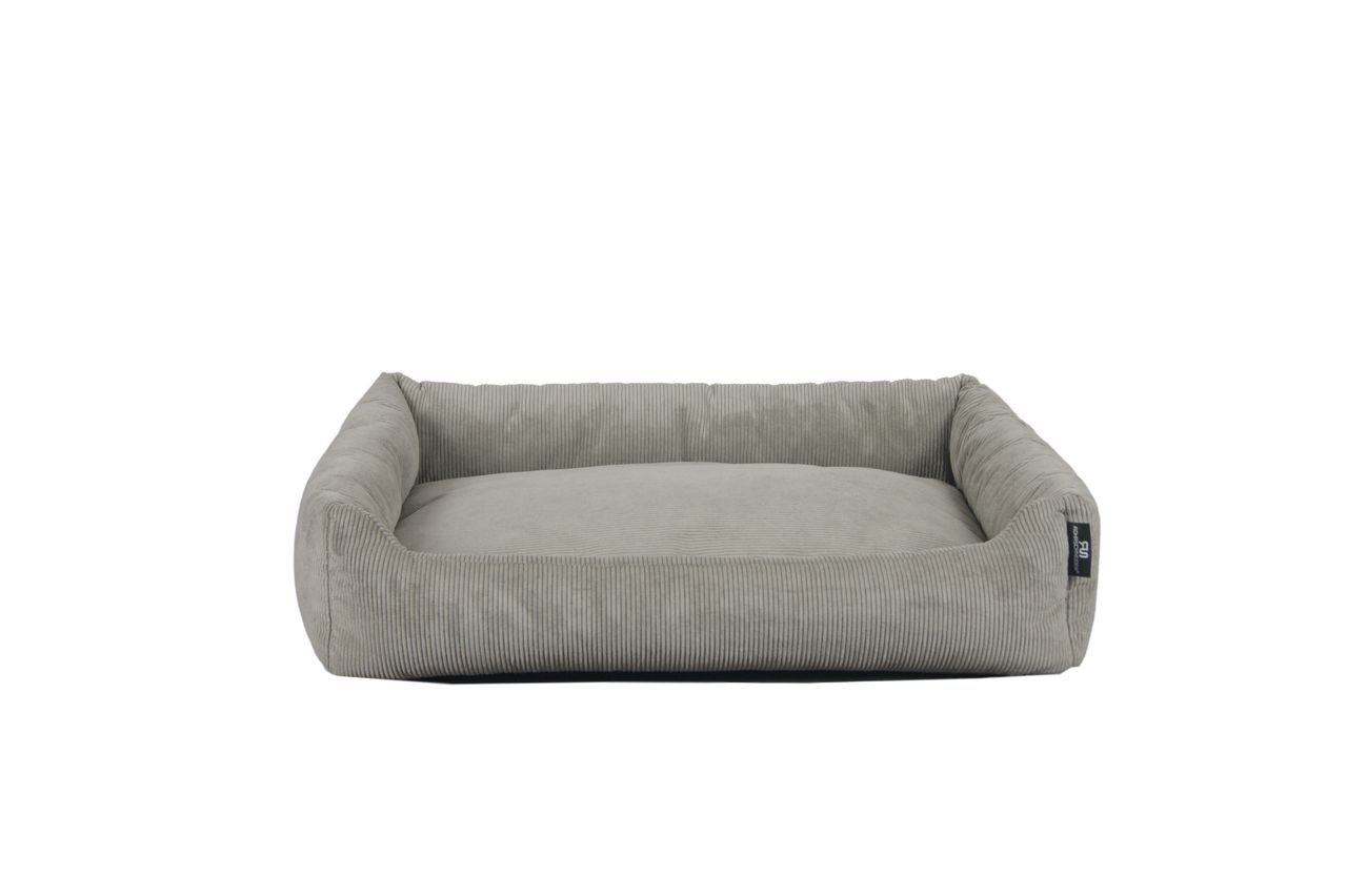 Rohrschneider Tierbett Cordstoff fein grau