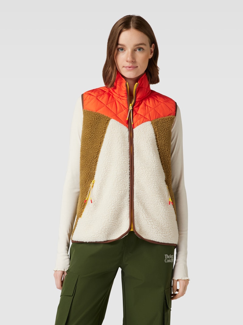 Weste mit Two-Tone-Machart Modell 'BERRI' in orange