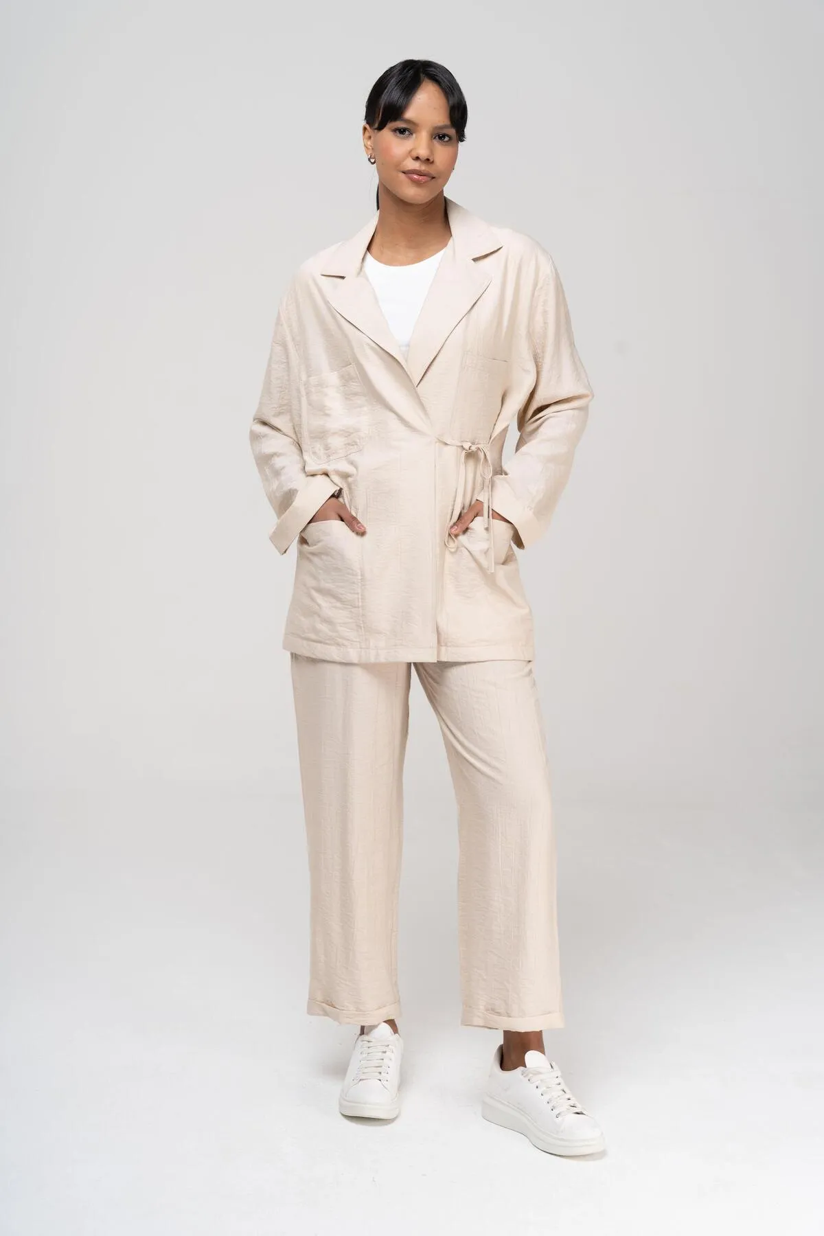 Olcay  Zweiteiler - Beige - Relaxed Fit