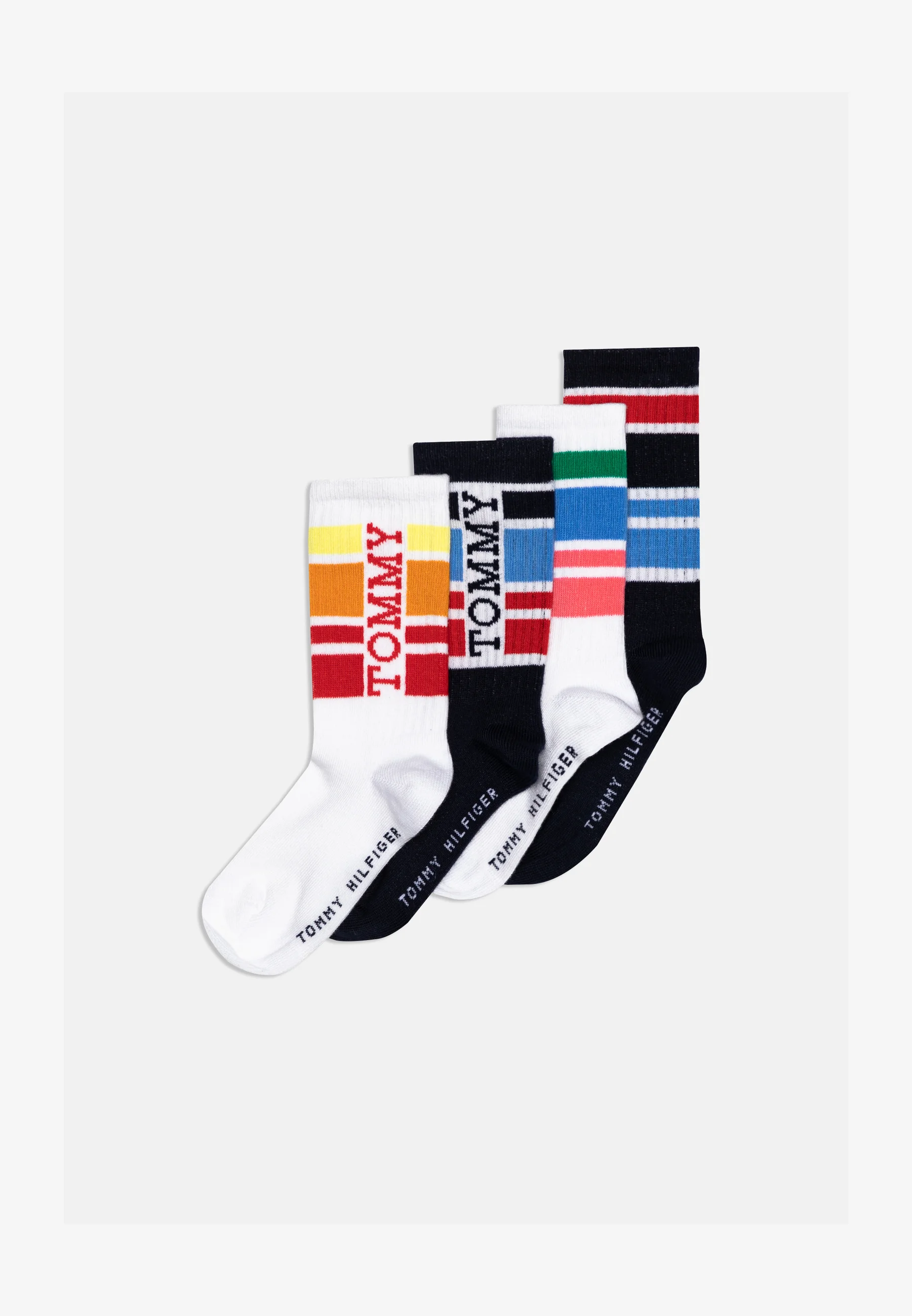 Calcetines deportivos unisex Tommy Hilfiger para niños, paquete de 4
