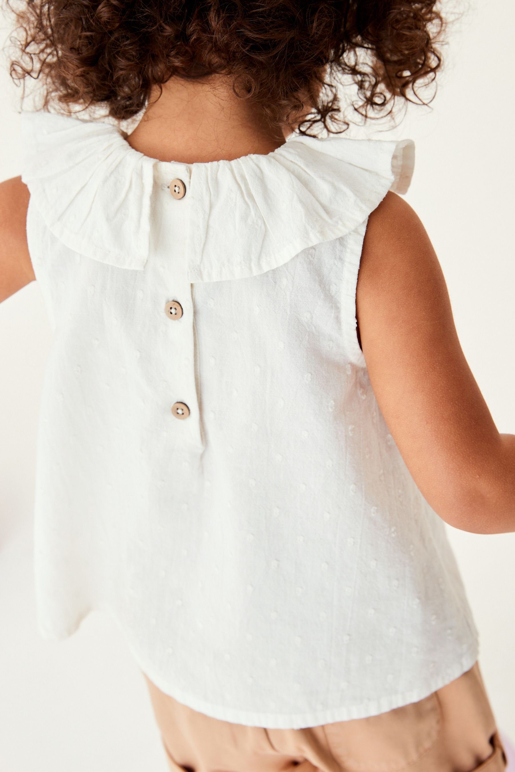 Next Blusentop Bluse mit Rüschenkragen (1-tlg)