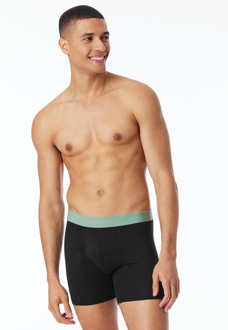 Long-Shorts 2er-Pack Organic Cotton Webgummibund mehrfarbig - 95/5